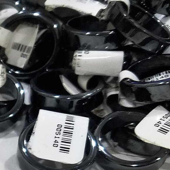 100 RINGS Resale Bundle mixed stone glass hematite stainless enamel mix sizes - Picture 10 of 14